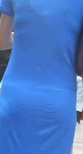 蓝裙贴身少妇