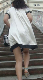 高跟包臀白裙少妇