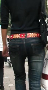 街拍高级商务区深蓝牛OL