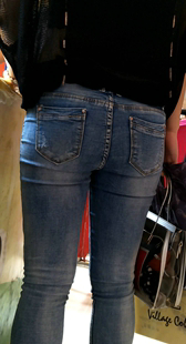 重口味牛仔熟女臀特写