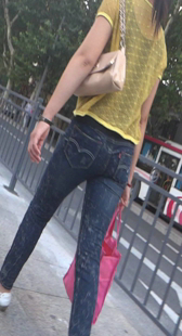 紧身蓝牛少妇高挑性感