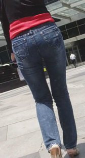 紧身牛仔高挑白领OL