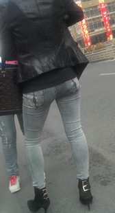 紧身灰牛站着都别忘夹紧