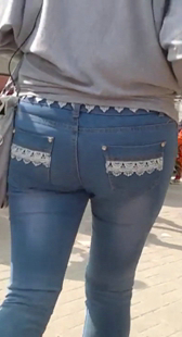 紧身蓝牛少妇屁股大