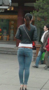 超紧包臀蓝牛少妇