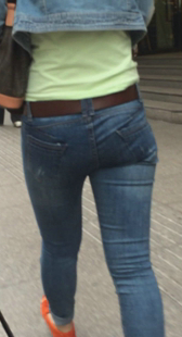 超紧蓝牛真会扭