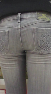 超市重口味灰紧牛仔