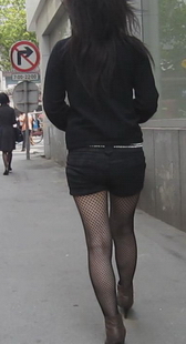 跟拍性感网袜妹