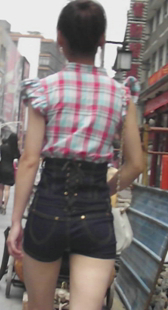 高腰热裤紧身包臀