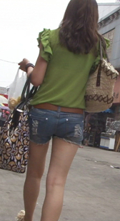 高挑长腿热裤OL