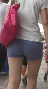 长腿热裤大屁股OL