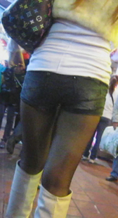 黑丝包臀热裤真性感