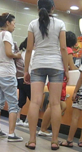 KFC包臀牛仔热裤