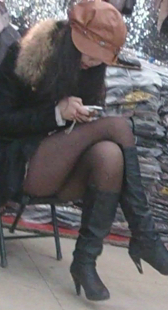 服装店性感黑丝小妹