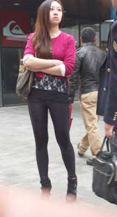 丰满包臀皮裤OL