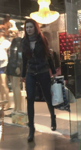 紧身布裤腰细屁股大