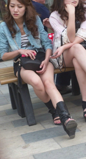 白皙美腿高挑MM 好短的裙子