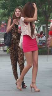 细高跟包臀红裙诱惑