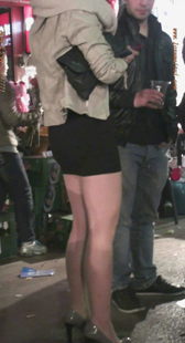 细高跟长腿超短裙