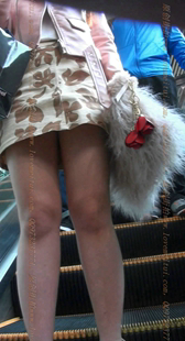 金色超高跟的短裙气质MM