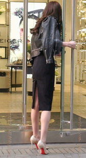 极品身材的一步裙高跟气质骚货