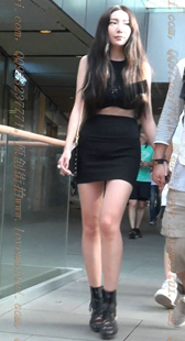 黑色包臀皮高跟的气质MM