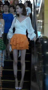 凉高跟气质MM的腿很直很长，就是太瘦了吧