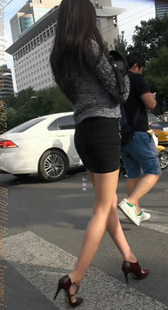 黑色包臀的极品美腿气质MM是模特吗