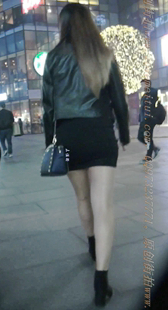 黑色超短包臀的短靴美臀韩国MM