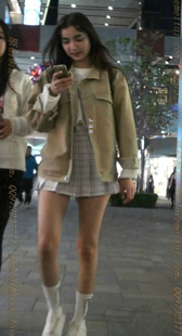 超短裙的混血气质MM