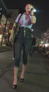 高腰超紧牛仔少妇