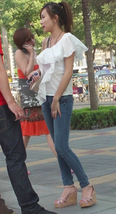 性感高跟蓝牛小少妇很会夹