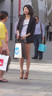 性感热裤OL勾很深