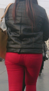 重口味大屁股红裤