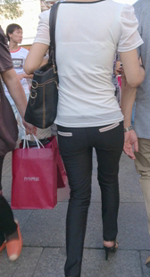 细高跟长腿黑裤