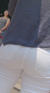 大屁股深沟白裤