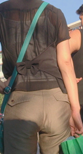 街拍包臀布裤口味重