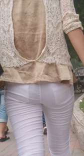 白紧大屁股白裤