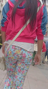 性感花裤夹好紧