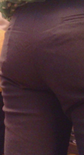 咖啡布裤大屁股