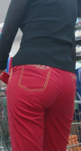 超市重口味红裤