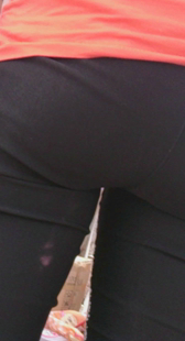 重口味圆臀黑裤