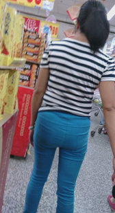 超市黑紧包臀大屁股