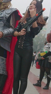 性感皮裤身材超好