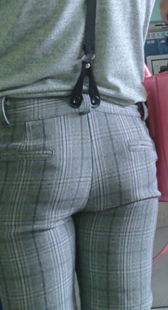 背带大屁股布裤