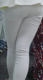 白紧布裤超会夹