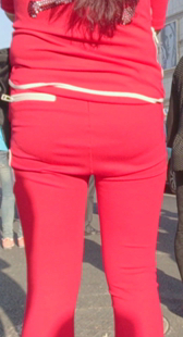 重口味红裤大屁股