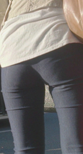 等公交打底黑裤圆臀