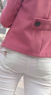 圆紧大屁股白裤小妹