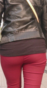 街拍红裤重口味